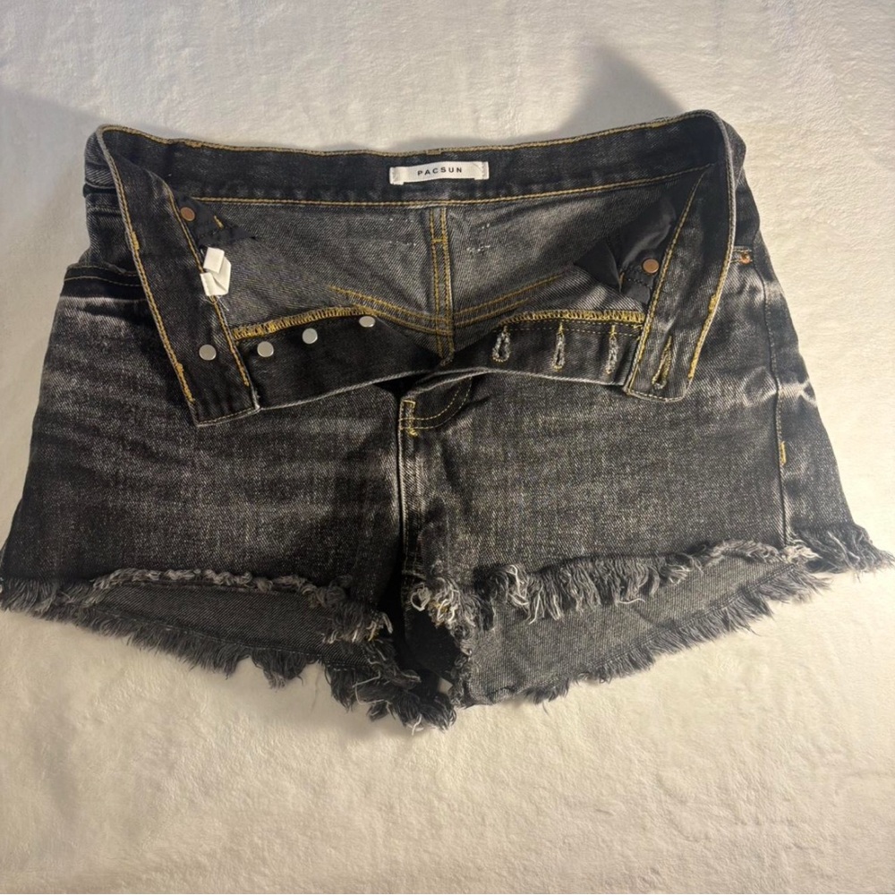 PacSun Women's Distressed Gray Jean Shorts